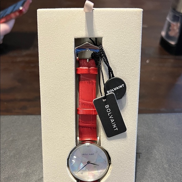 Bolvain Vainui Ladies\' Watch - Silver & Red main image 8